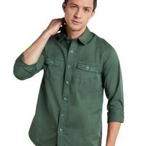 Symbol Premium Men's Washed Cotton Twill Casual Shirt - Regular Fit | Pure Cotton (Available in Plus Sizes)